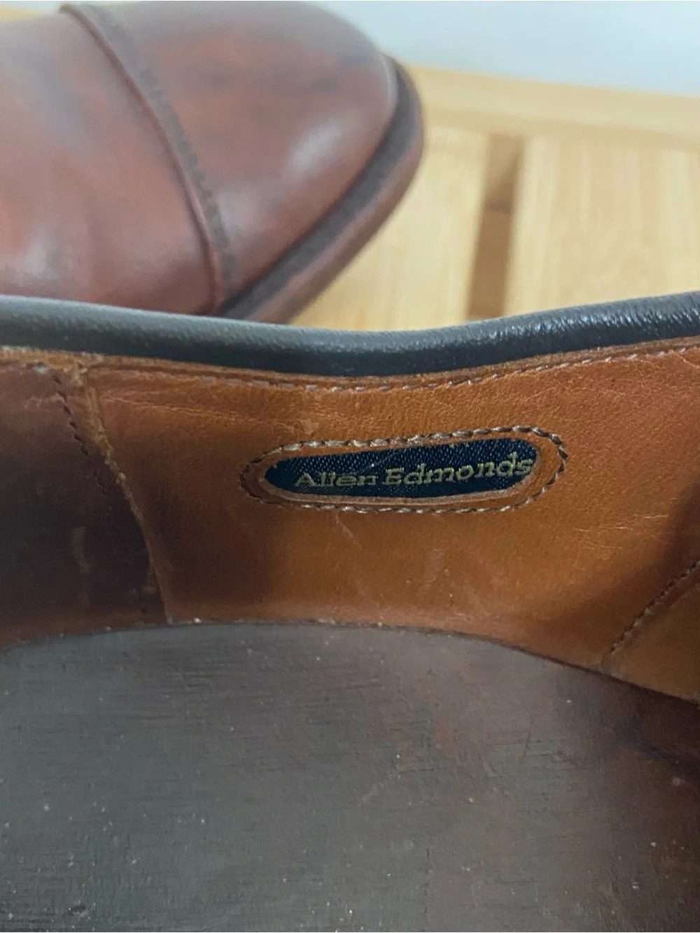 Allen Edmonds Brown Leather Cap-Toe Oxfords